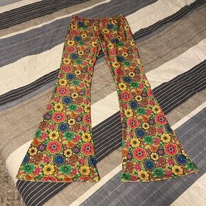 FLARE STREET Floral Patterned Flare Pants